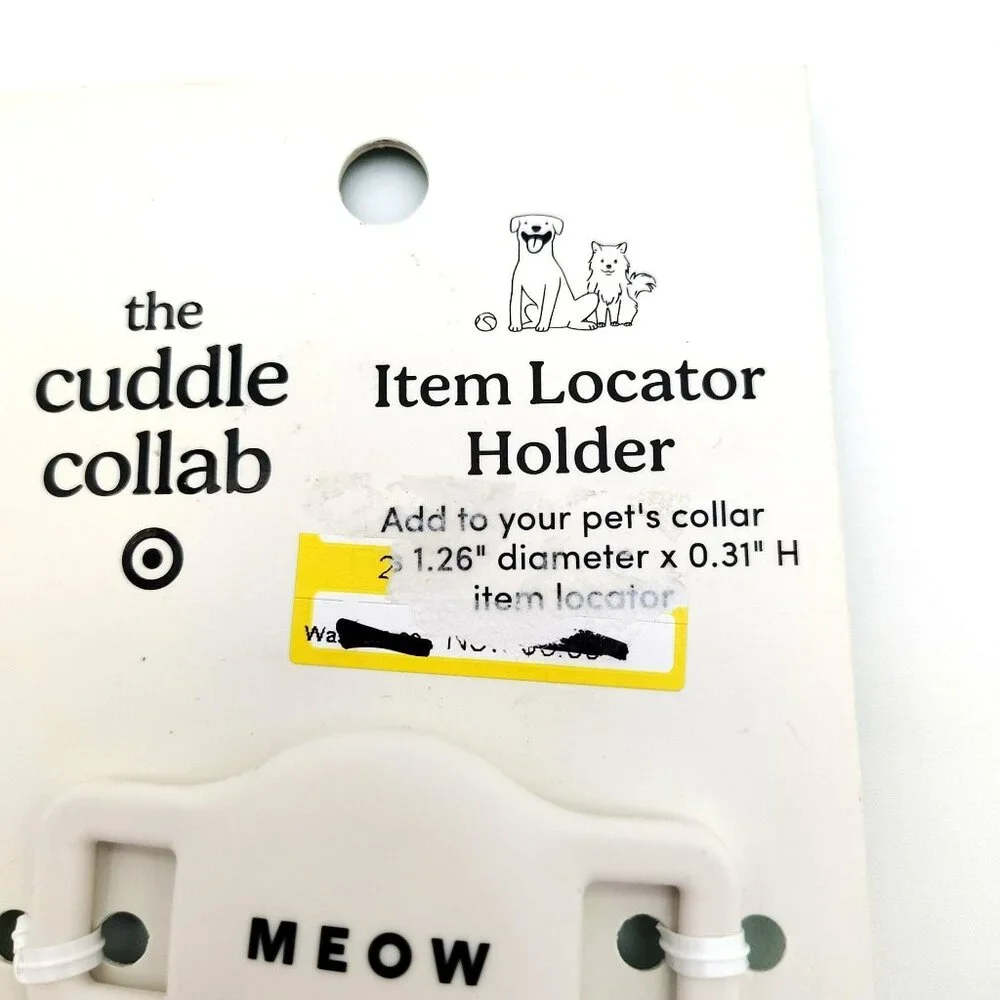 Cuddle Collab Cat Collar Item Locator Holder MEOW Never Worn Feline Accessory